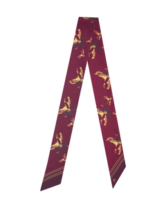 Silk Twilly - Burgundy