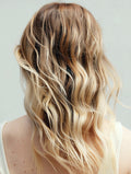 Blonde woman with beautiful wavy hair
