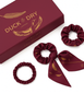 Trio Scrunchie Set - Burgundy