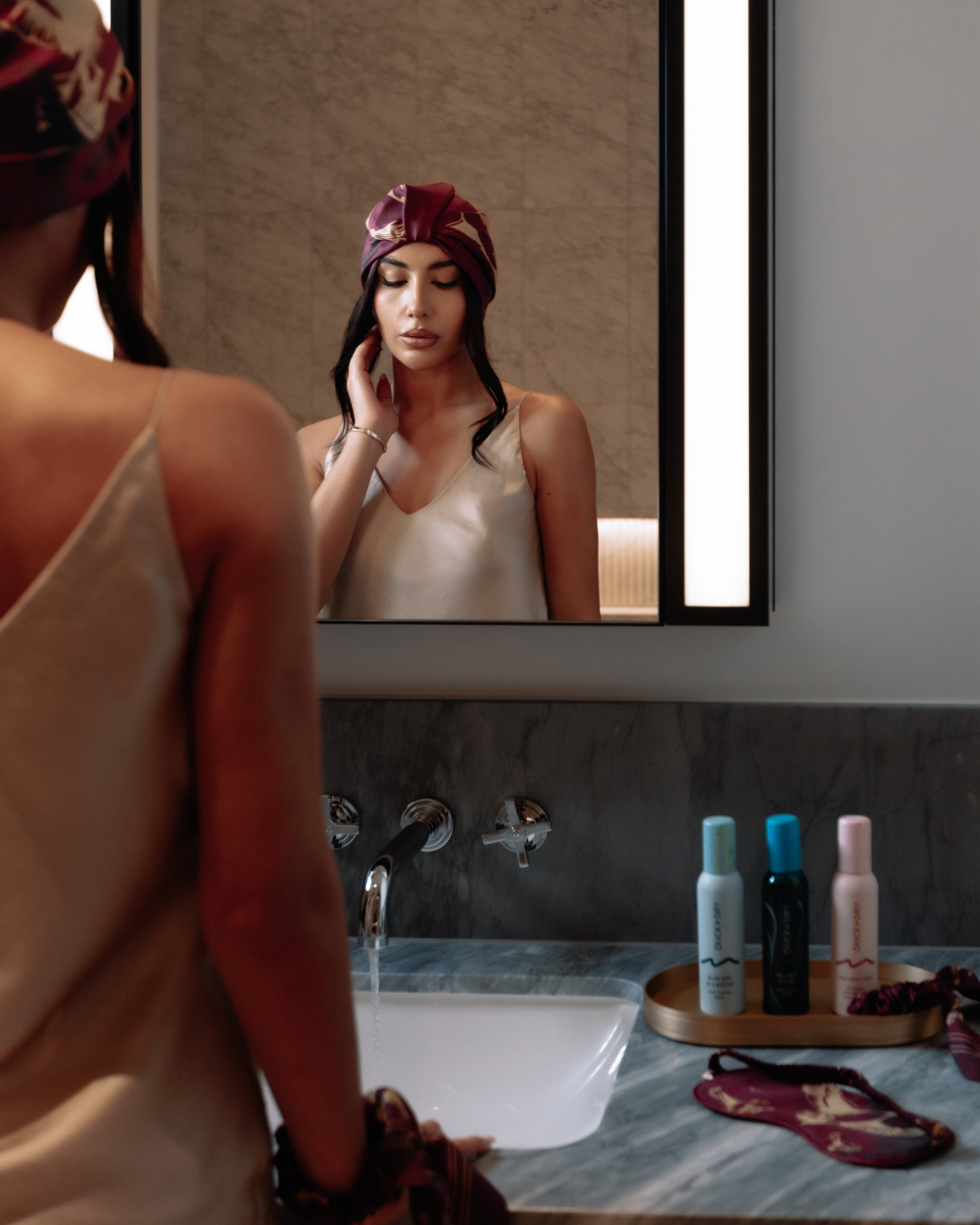 Silk Turban - Burgundy