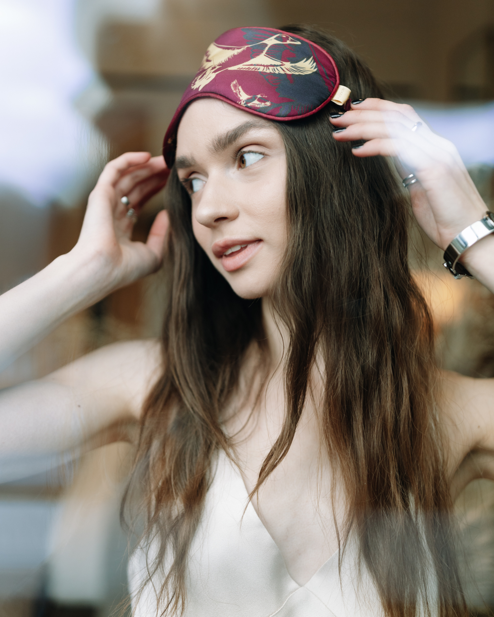 Silk Sleep Mask - Burgundy
