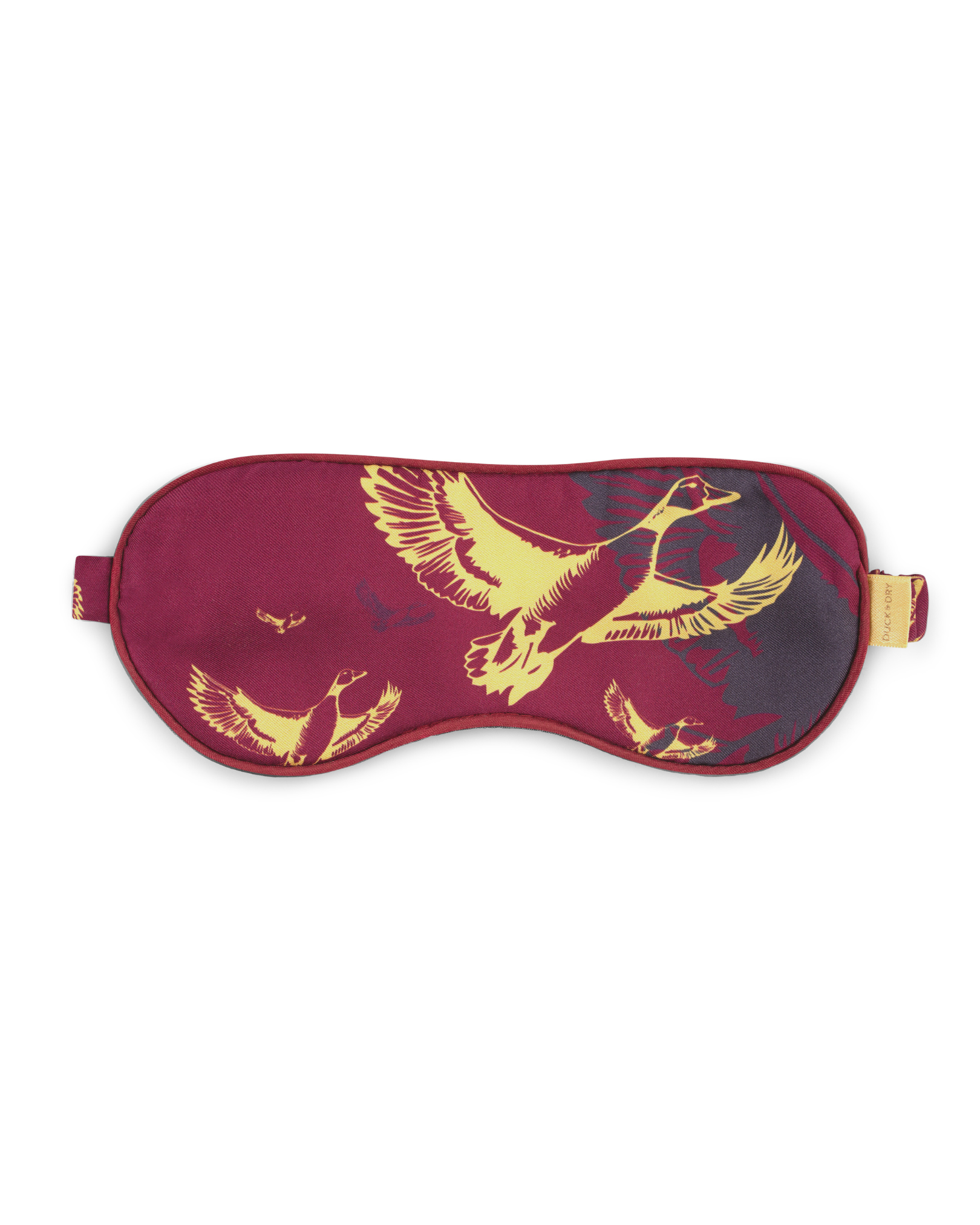 Silk Sleep Mask & Bow Scrunchie Set - Burgundy