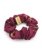 Silk Sleep Mask & Bow Scrunchie Set - Burgundy