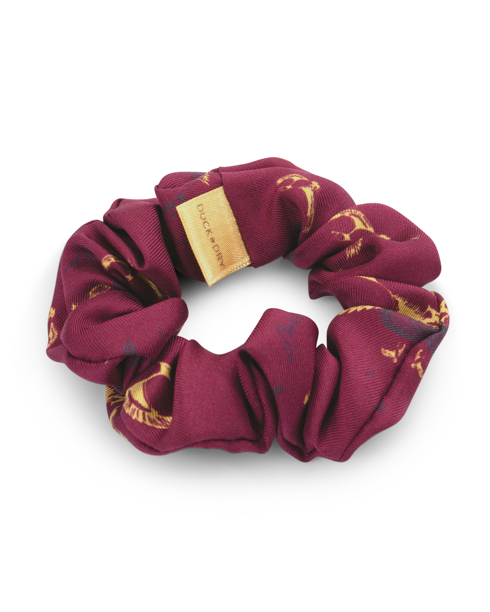 Silk Sleep Mask & Bow Scrunchie Set - Burgundy