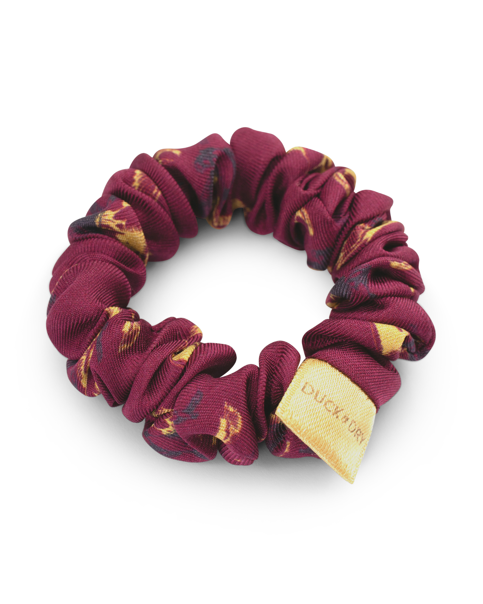 Thin Silk Scrunchie - Burgundy