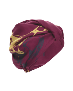 Silk Turban - Burgundy