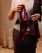 Silk Twilly - Burgundy