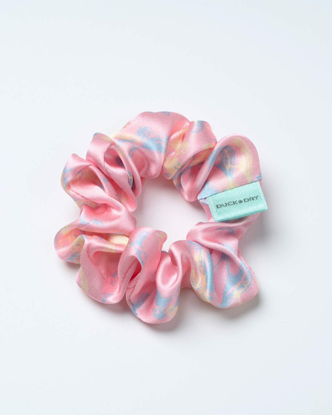 Silk Scrunchie & Bow Scrunchie Set - Blush Pink