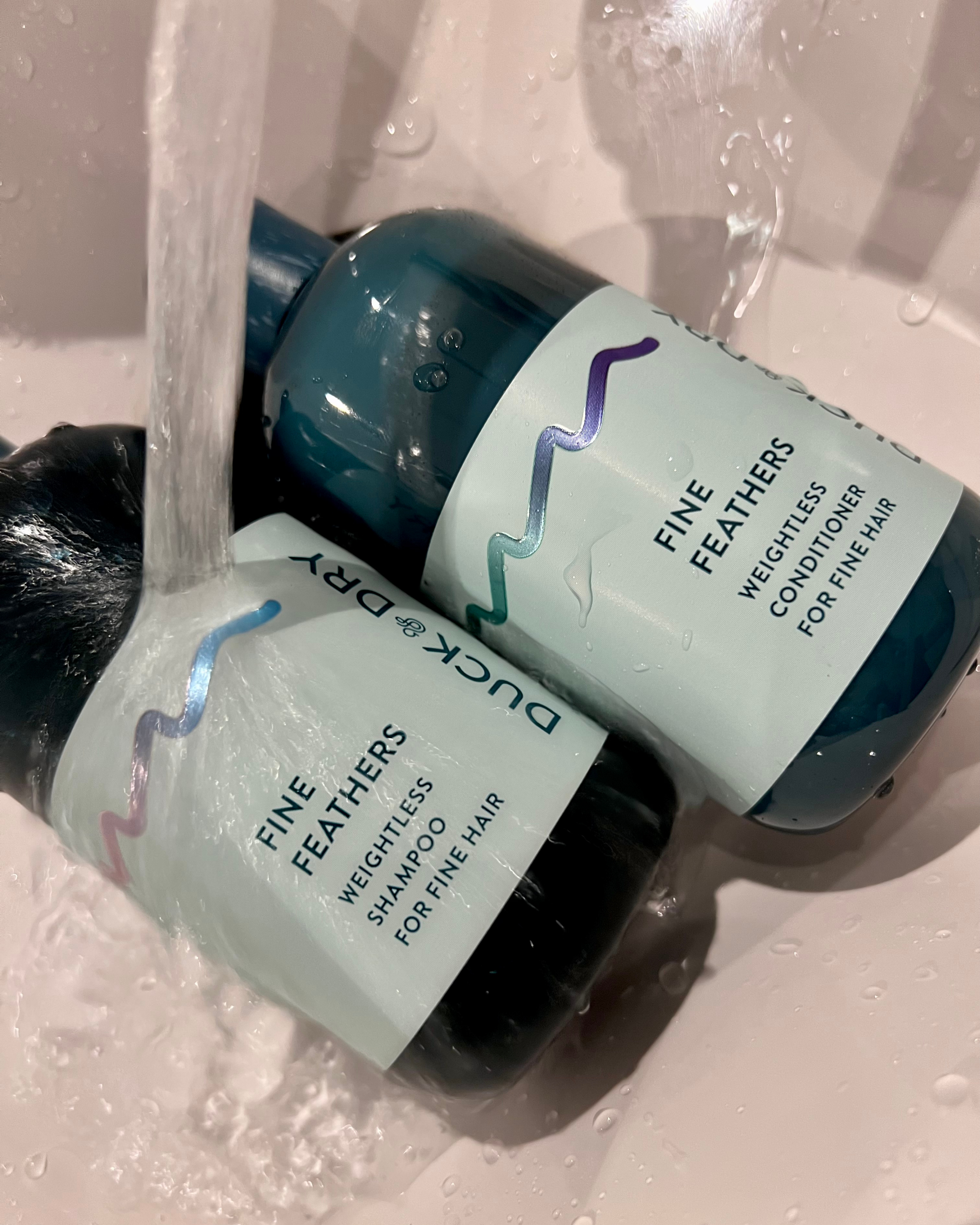 DUCK & DRY FINE FEATHERS CONDITIONER FOR THIN HAIR, WEIGHTLESS HYDRATING VOLUME CONDITIONER